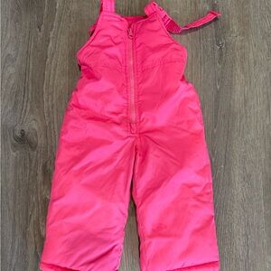 Girls Pink Snow Bib 12m